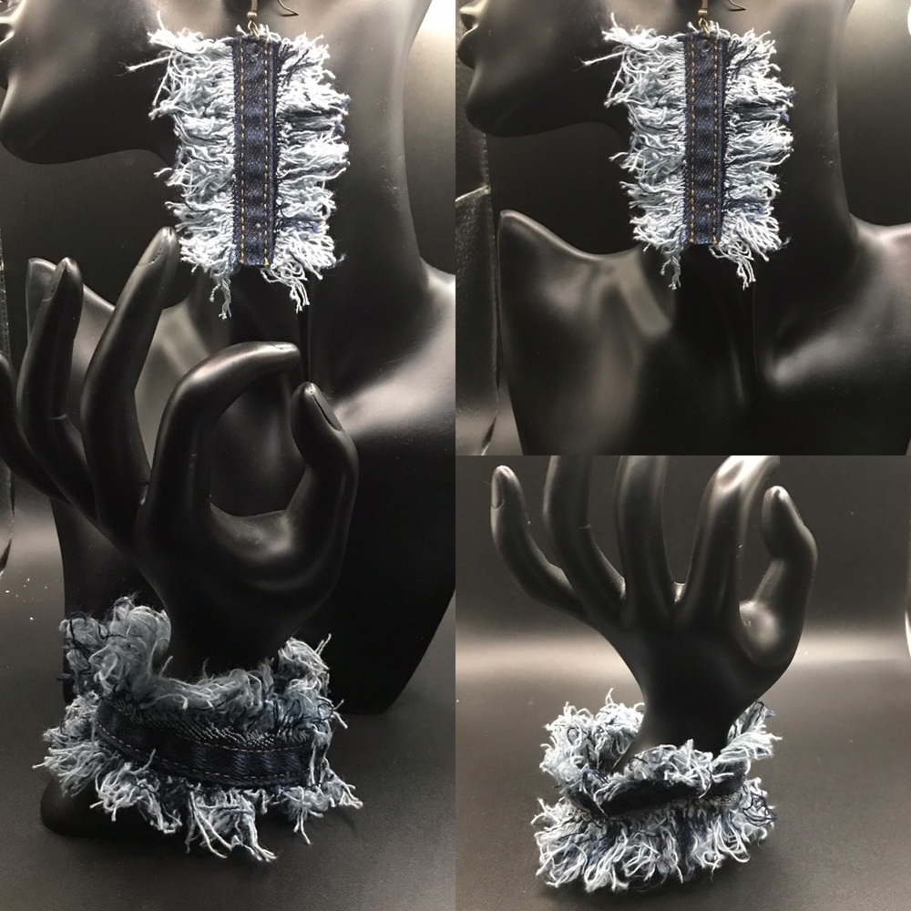 Frayed Denim Set